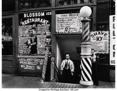 blossom restaurant, 103 bowery between grand and hester streets, october 24 by berenice abbott