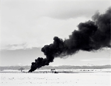 Burning Oil Sludge, Boulder County, Colorado by Robert Adams