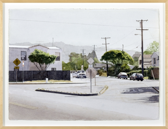 Berkley Intersection-Rose, Curtis, Hopkins by Robert Bechtle