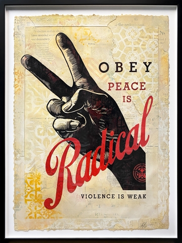 Radical Peace (Cream) by Shepard Fairey